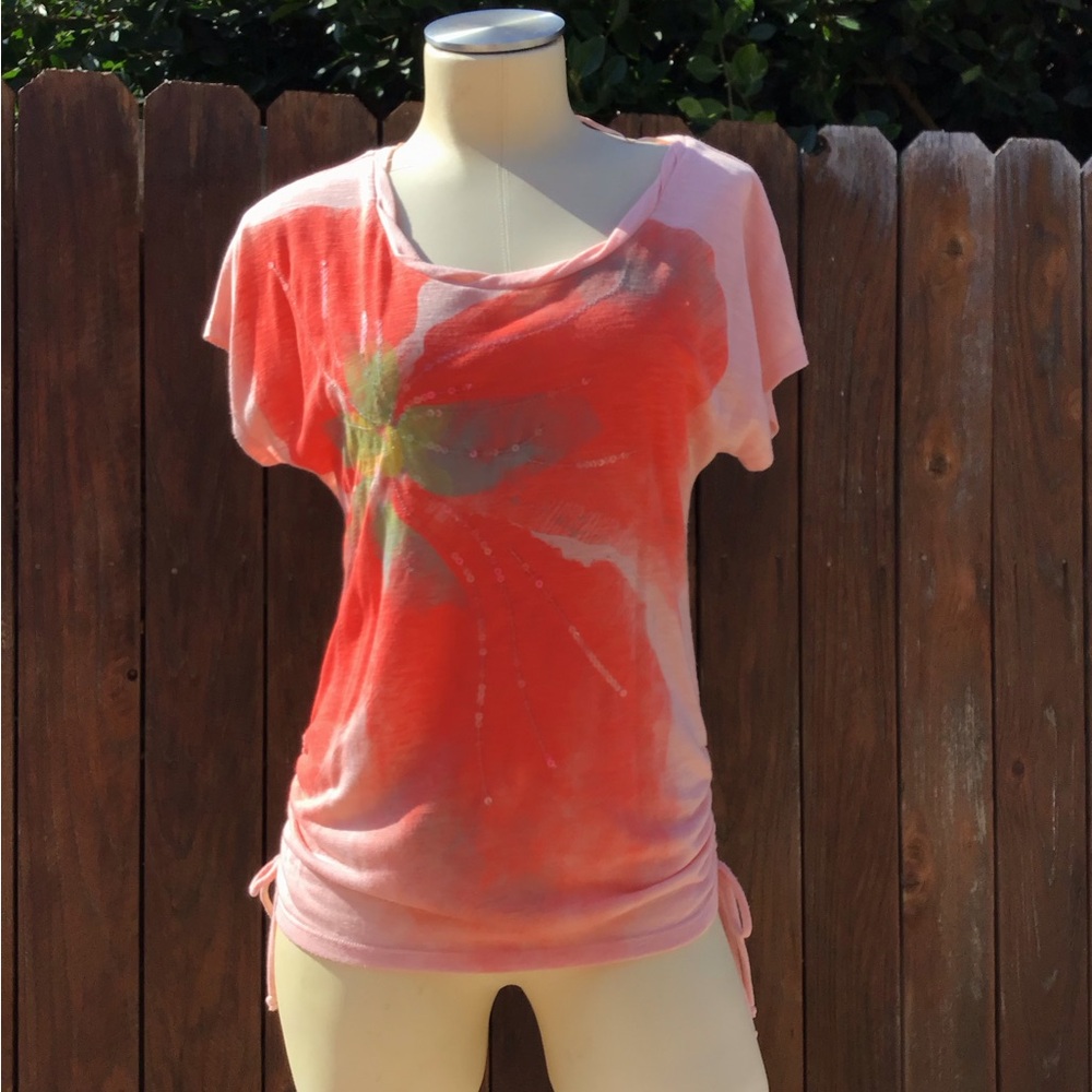 Style & Co. Salmon Color Short Sleeve Top Item #213